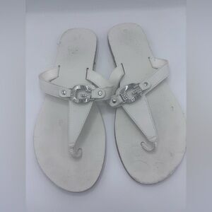 GUESS Naomi White Thong Sandals – Women’s Size 10